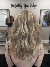 Load image into Gallery viewer, Clarice, small cap, 18” with layers, premium Brazilian texture hair, picture for color reference only
