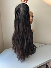Load image into Gallery viewer, Violet is a 25&quot; long layered length, 10x11 lace top whopper style topper made with premium Brazilian quality human hair
