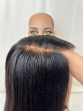 Load image into Gallery viewer, Preorder: Jessie is a 16" length, 10x11 whopper style topper made with premium Brazilian quality human hair
