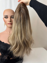 Load image into Gallery viewer, Marigold is an 18&quot; length, medium cap made with premium Euro quality human hair
