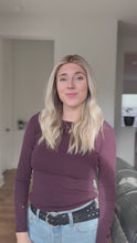 Load and play video in Gallery viewer, Trinity is a 21” length layered, small cap made with premium Euro texture human hair
