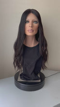 Load and play video in Gallery viewer, Violet is a 25&quot; long layered length, 10x11 lace top whopper style topper made with premium Brazilian quality human hair
