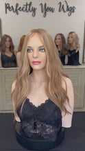 Load and play video in Gallery viewer, Preorder: Arabella, medical cap silk top lace front, 24” layered length with premium Brazilian texture hair
