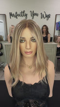 Load and play video in Gallery viewer, Gianna, 17” layered length, medium handtied cap, with premium Brazilian texture hair
