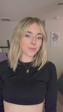 Load and play video in Gallery viewer, Cassidy is a small cap, 14" layered length and face frame made with premium Brazilian quality human hair
